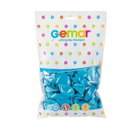 Balony metaliczne błękitne 100szt.